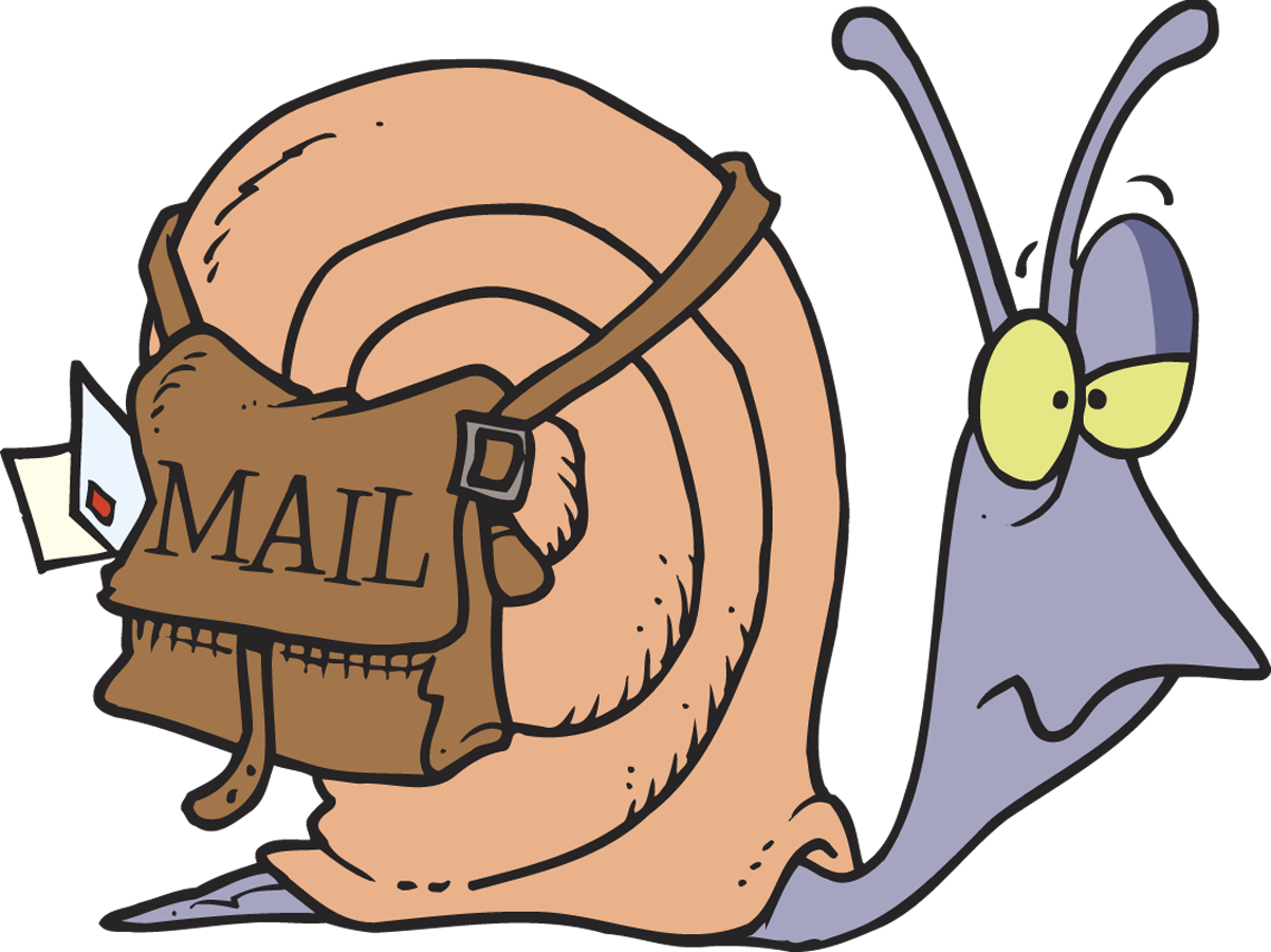 Yes, It's That Slow - Snail Mail Clipart (1202x900)