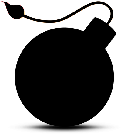 Illustrations - Bomb Silhouette (640x640)