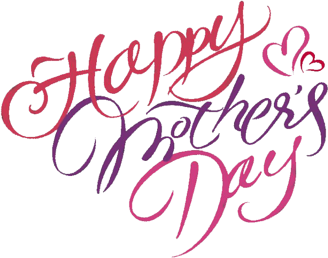 Mothers Day Valentines Day Clip Art - Happy Mothers Day Words (736x561)