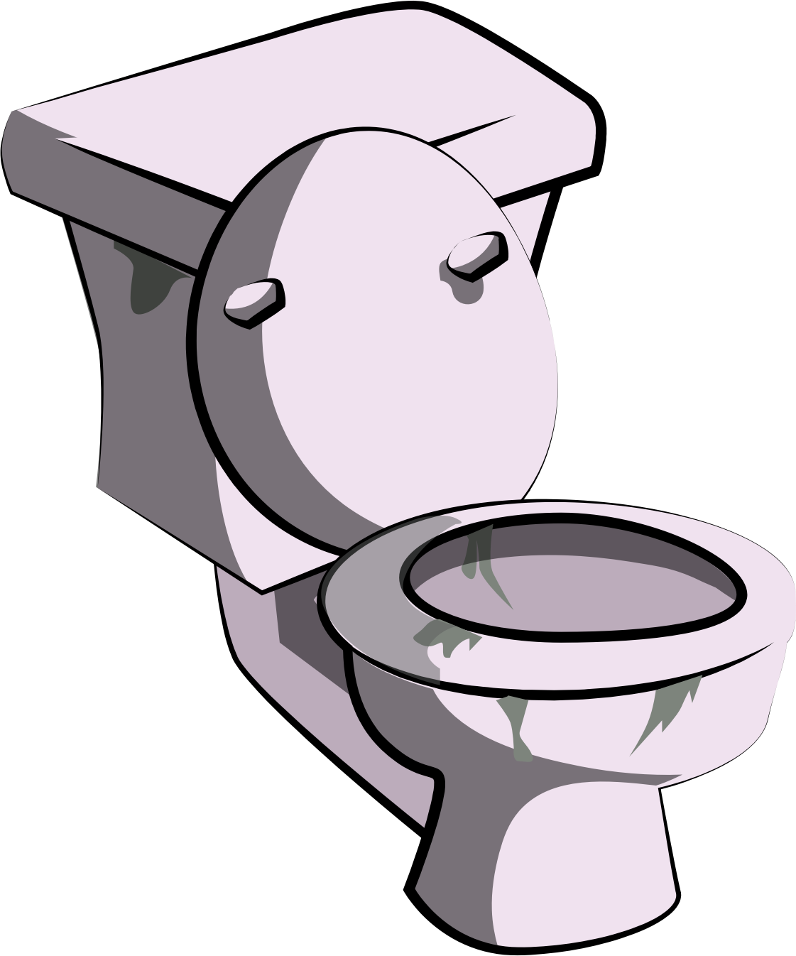 Clipart - Toilet Cartoon Transparent (1121x1346)