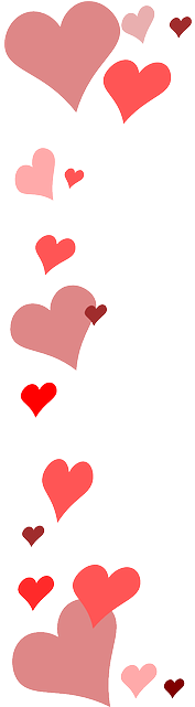 Heart, Page, Love, Border, Pink, Hearts, Valentine - Heart Border Vertical (320x640)