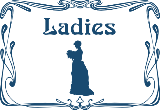 Ladies Wc Door Sign Clipart - Ladies Toilets Sign (512x352)