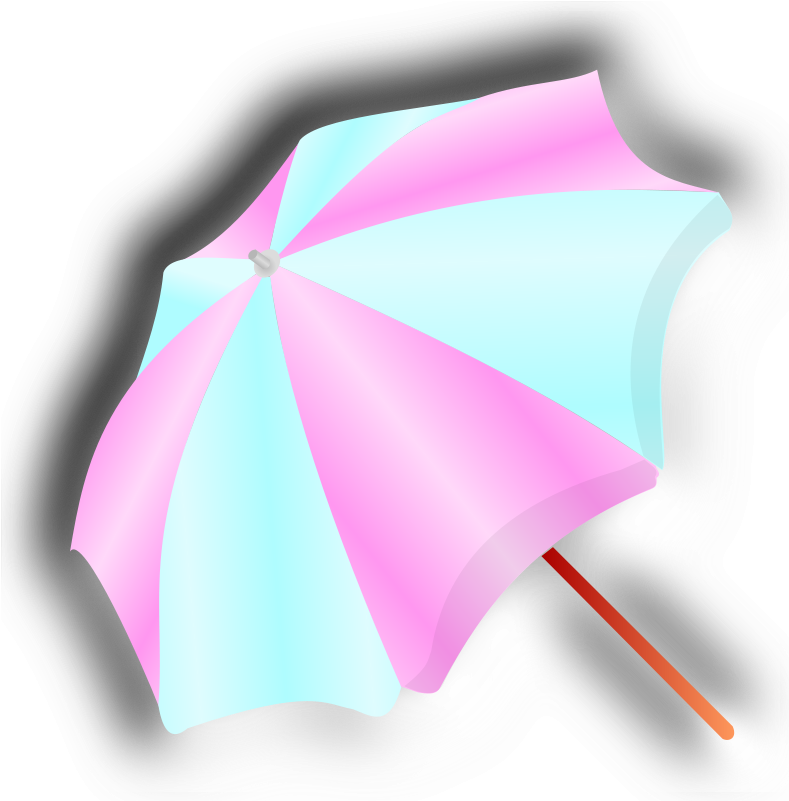 Clip Art Tags - Guarda Chuva Azul E Rosa Png (800x800)