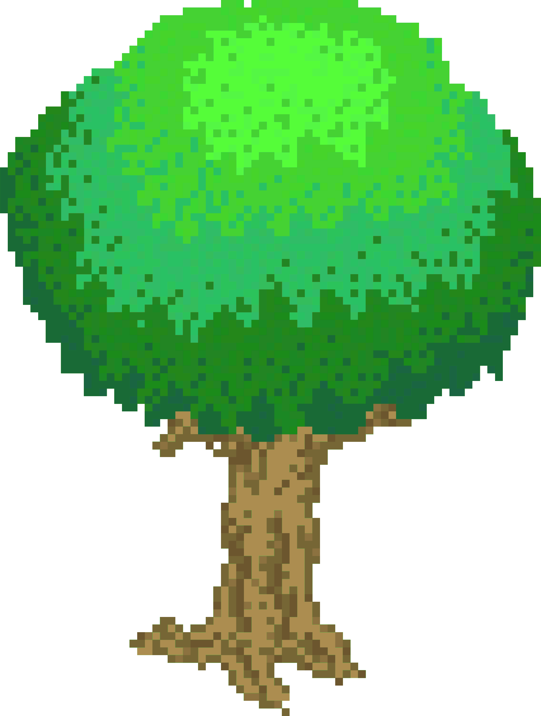 This Free Icons Png Design Of Pixel Tree Light Green - Pixel Tree Png (1814x2400)