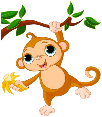 Monkeys Cartoon Clip Art - Cartoon Monkeys In A Tree (400x400)