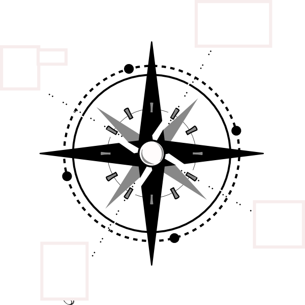 Compass Clip Art Black And White Compass Skr Cli - Compass Clip Art (600x600)