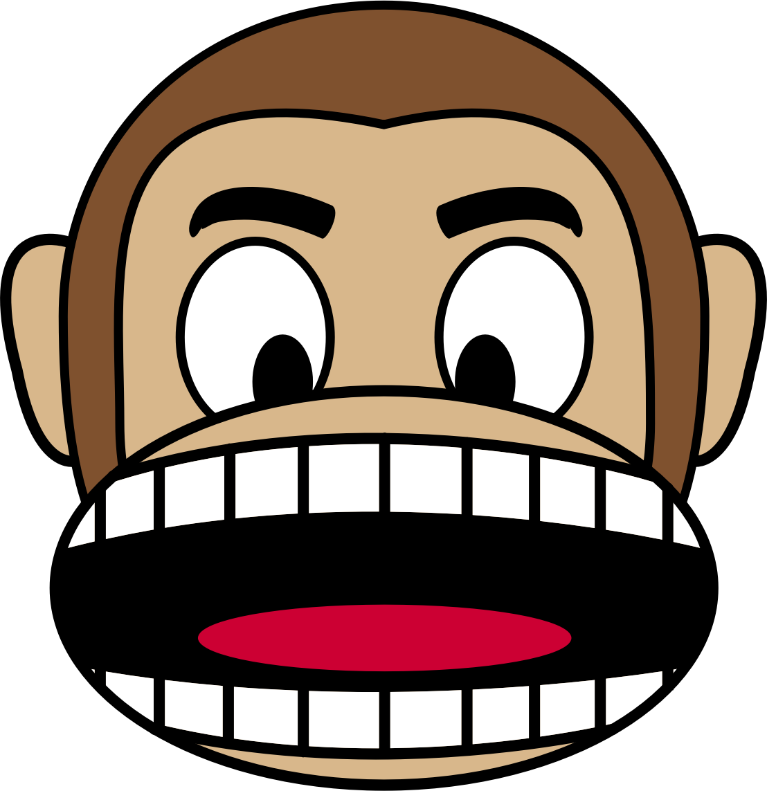 Big Image - Angry Monkey Face Cartoon (1108x1143)