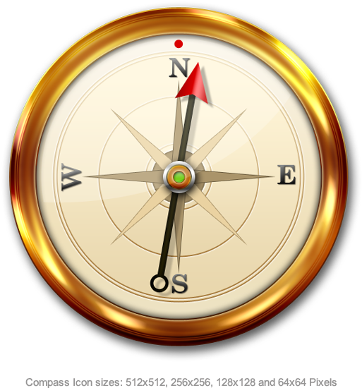 Preview Of The Compass Icon - 3d Compass Icon Png (512x575)