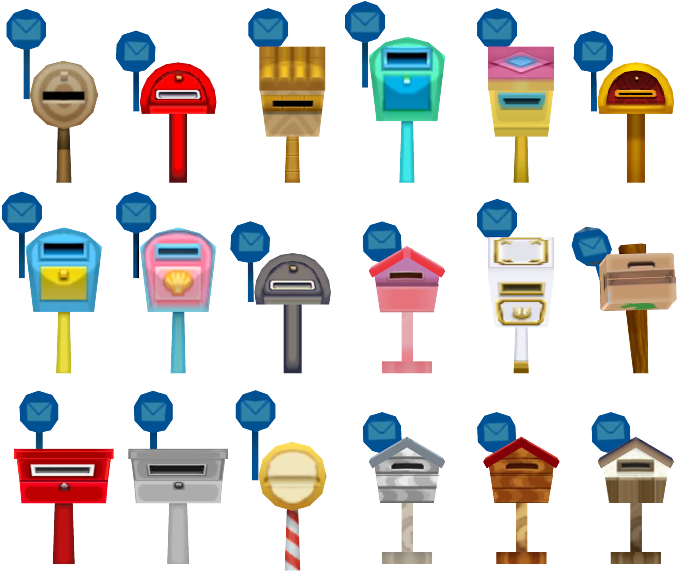New Leaf - Animal Crossing New Leaf Mailboxes (750x650)