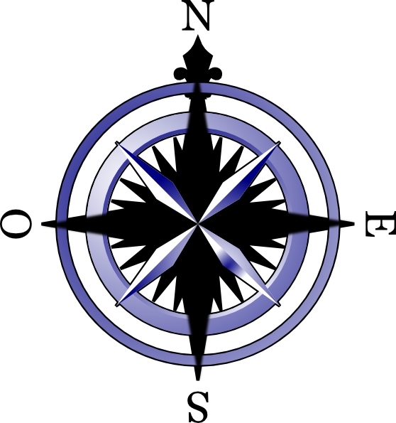 Compass Clipart Clker (558x595)