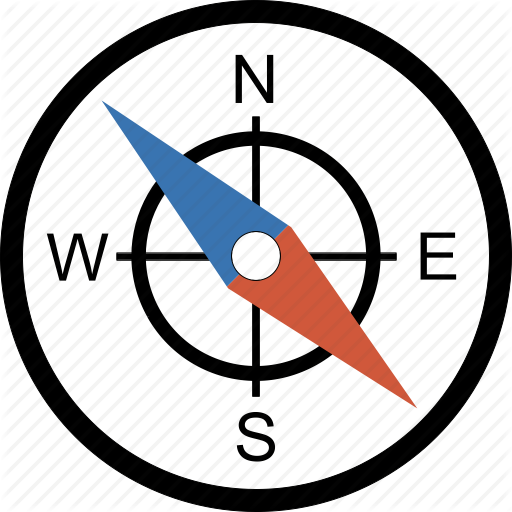 Compass, Flat, Icon, Symbol, Design - Compass Direction (512x512)