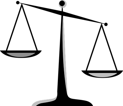 Waage Gerechtigkeit Wiegen Gekippt Symbol - Scales Of Justice Clip Art (728x629)