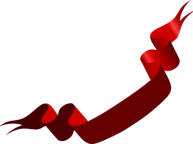 Big Red Cliparts - Dark Red Ribbon Clipart (640x480)