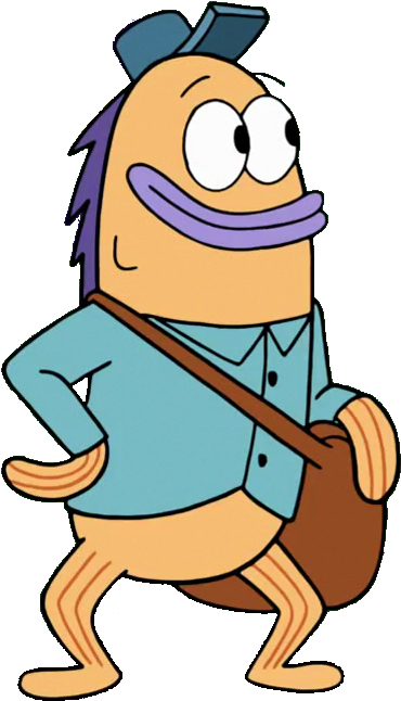 He Appears In Many Episodes, Sometimes As A Citizen - Bikini Bottom Mail Man (451x710)