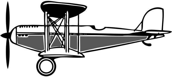 Doppeldecker, Alte, Propeller, Flugzeug - Biplane Clipart (680x340)