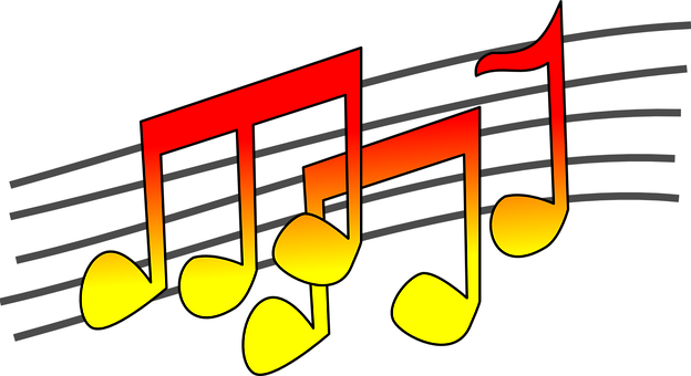 Melodie, Hinweis, Musik, Ton, Bass - Red Hot Music Notes Shower Curtain (624x340)