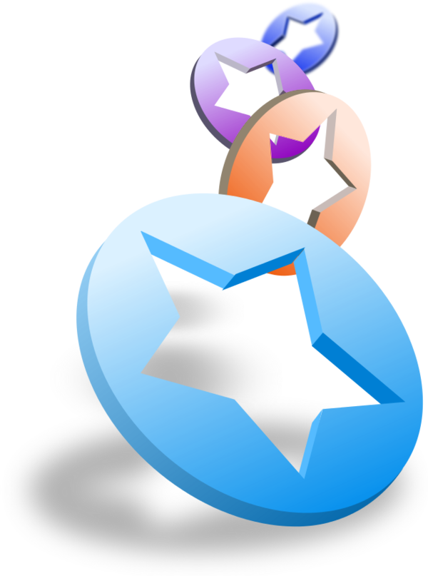 Flying Stars In Circles - Clip Art (600x807)