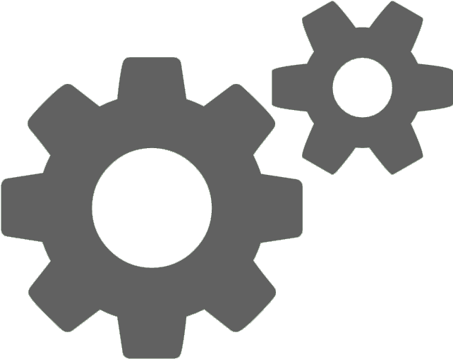 Icon-zahnrad - Cogs Icon Png (650x513)