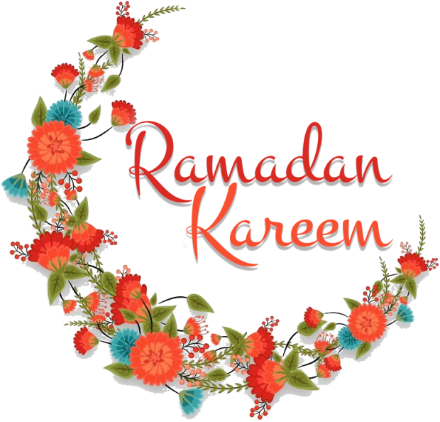 رمضان القمر العربي الجرافيك, Ramadan Greeting Card, - Flower Ramzan Png (640x640)