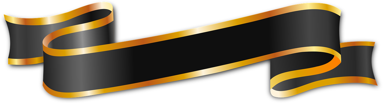 Banner, Gold, Band, Geschwungen - Web Banner (1257x340)