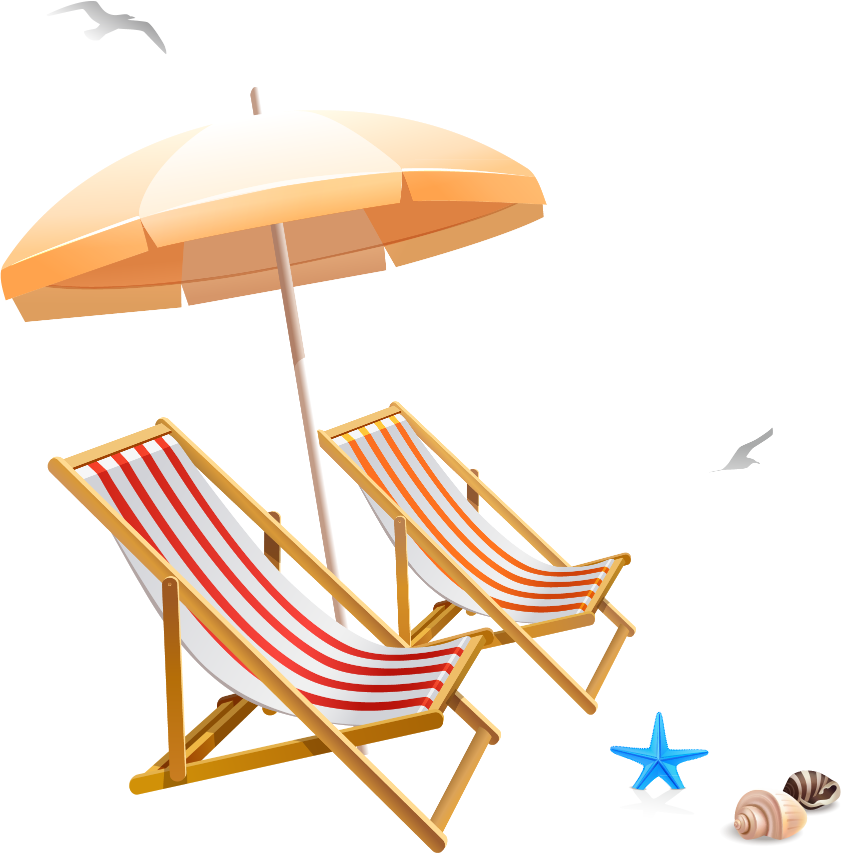 Chair Beach Umbrella Clip Art - Beach Chair Png (1909x1867)