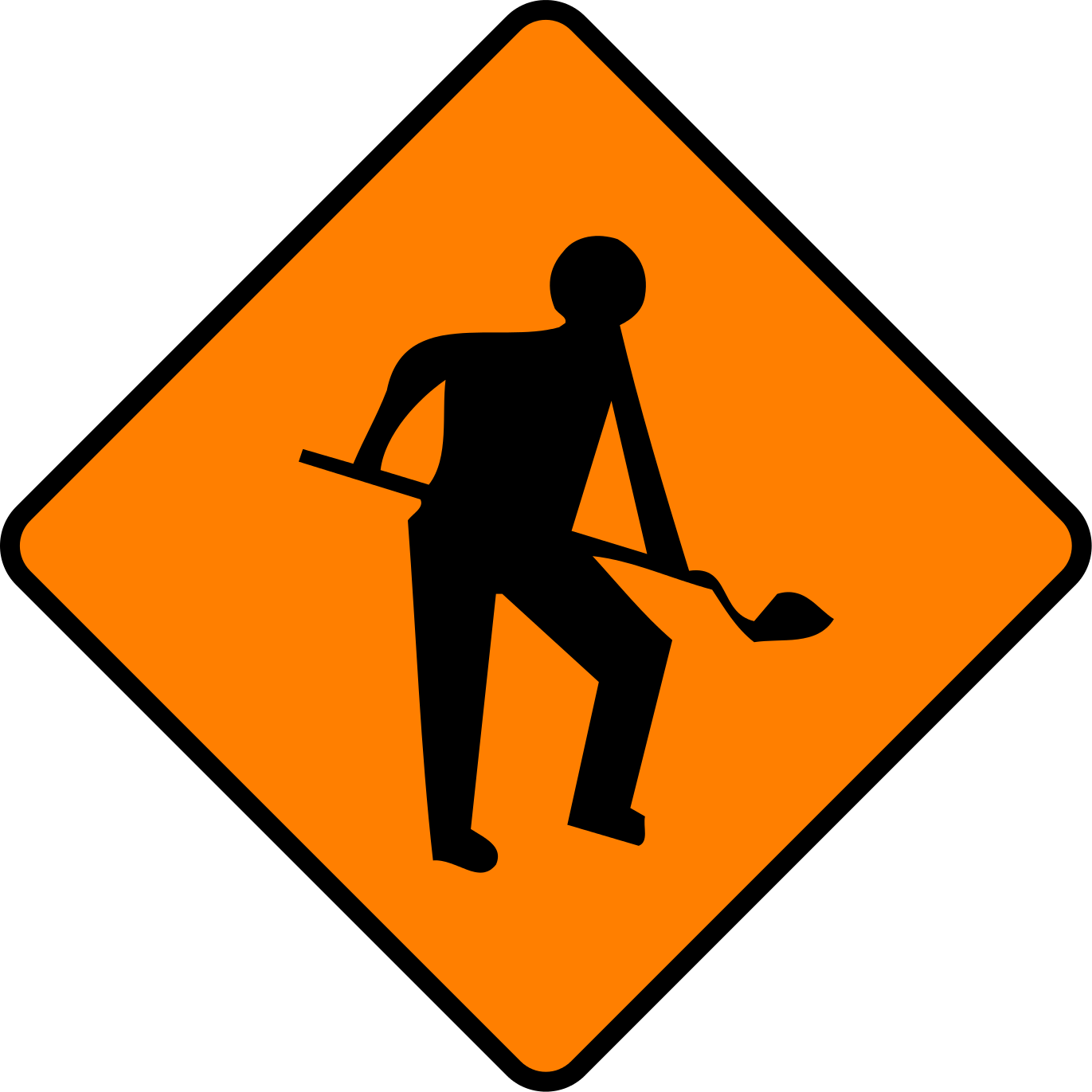 Ireland Road Sign Wk - Warning Sign (1371x1371)