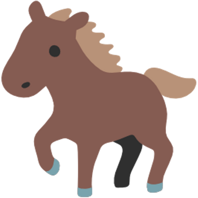 Little Horse Emoji - Horse Emoji (400x400)