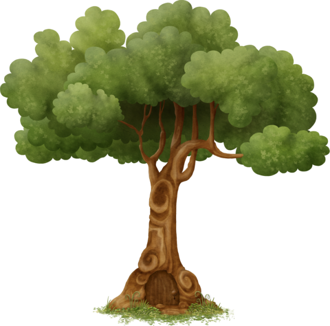 Redwood Trees Clip Art Download - Деревья Нарисованные Пнг (650x643)
