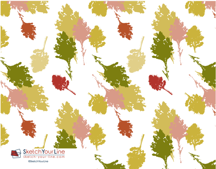 Leaves Pattern Rectangular Greeting Cards - Greeting Card (800x800)