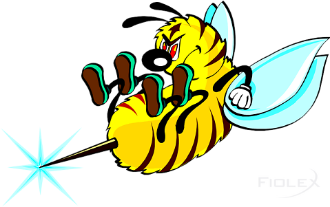 Biene - Biene Mit Stachel Cartoon (479x301)