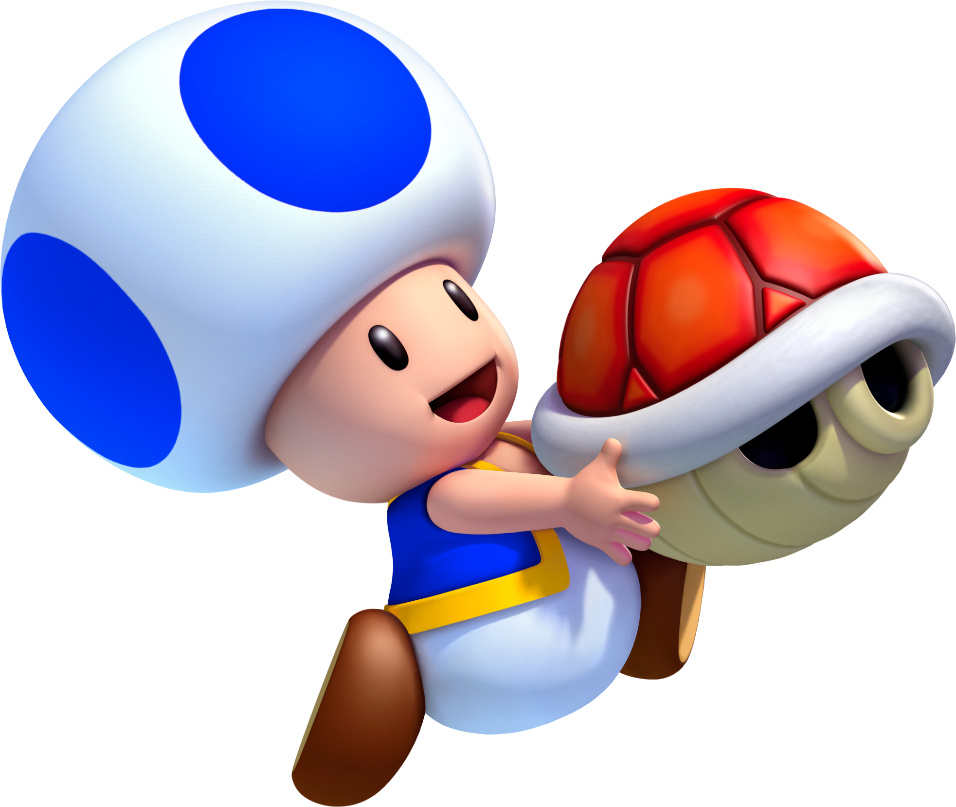 Blue Toad - Super Mario Blue Toad (1965x1659)