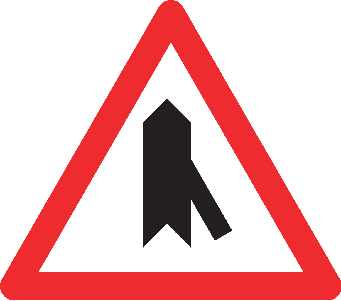 Ch Vortrittssignal Einfahrt Von Rechts - Road Narrows On Both Sides (1162x1024)