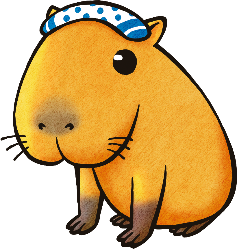 Capybara Clipart Adorable Pencil And In Color Capybara - Cartoon (1368x1328)