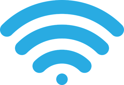 Wireless Signal Icon Image Vector Blue Wi- - Wifi Signal (496x340)