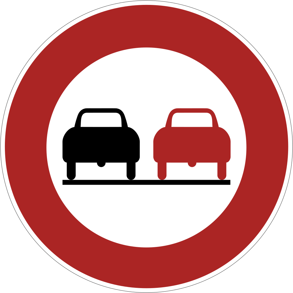 Überholverbot Für Kraftfahrzeuge Untereinander, Stvo - Overtaking (1024x1024)