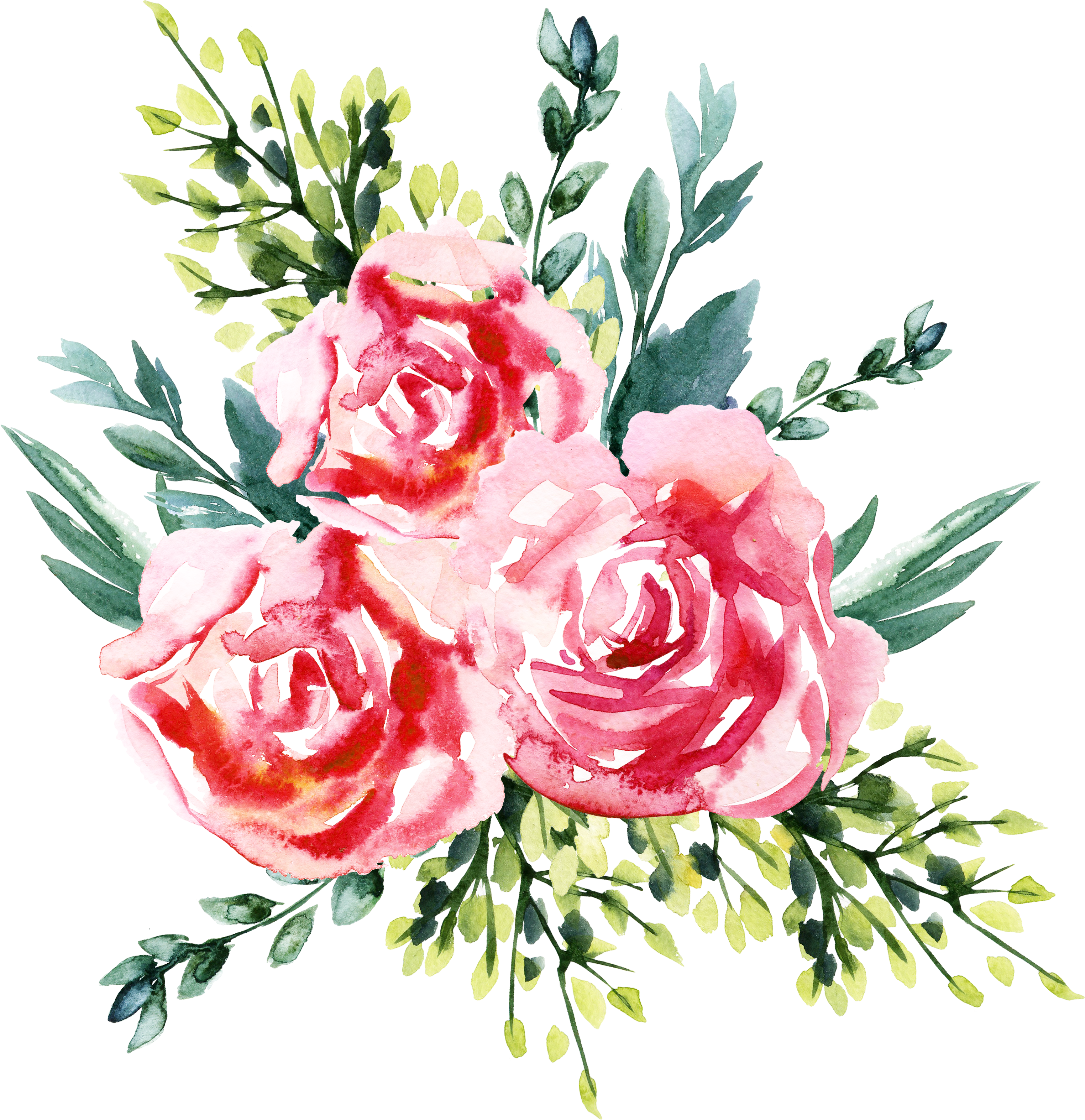 Wedding Invitation Garden Roses Greeting Card - Flower Sen (3048x3145)