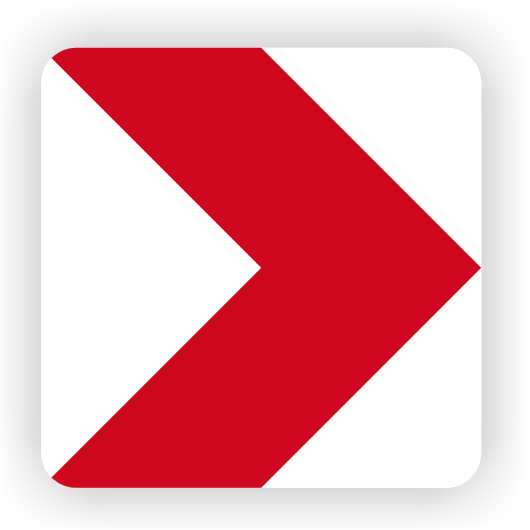 Richtungstafel In Kurven, Rechtsweisend - Traffic Sign (530x530)