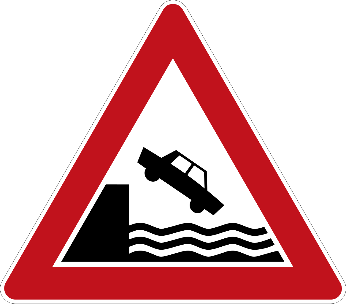Ufer, Stvo - Steep Descent Road Sign (1166x1024)