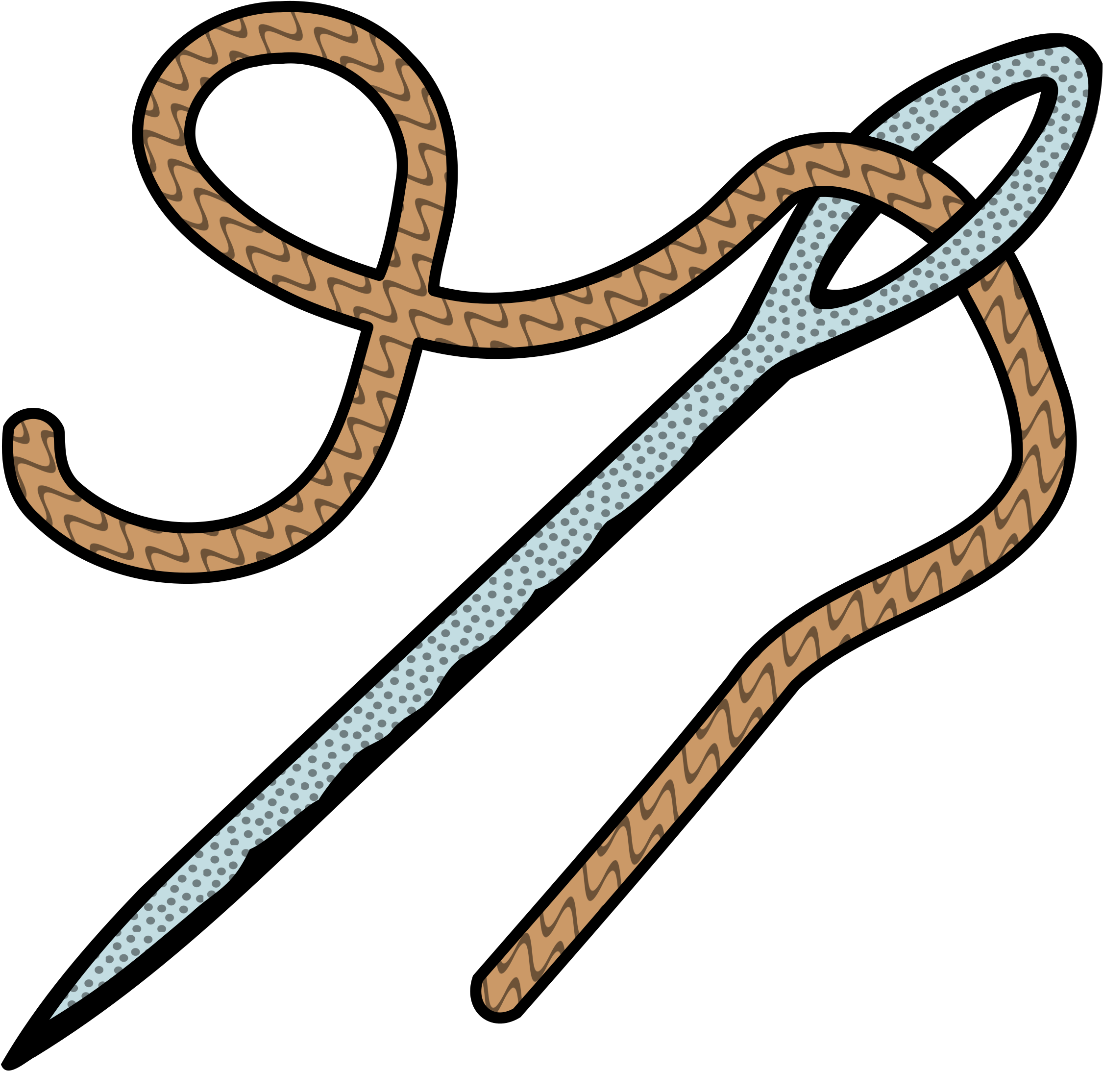 Big Image - Clipart Black And White Needle (2400x2334)