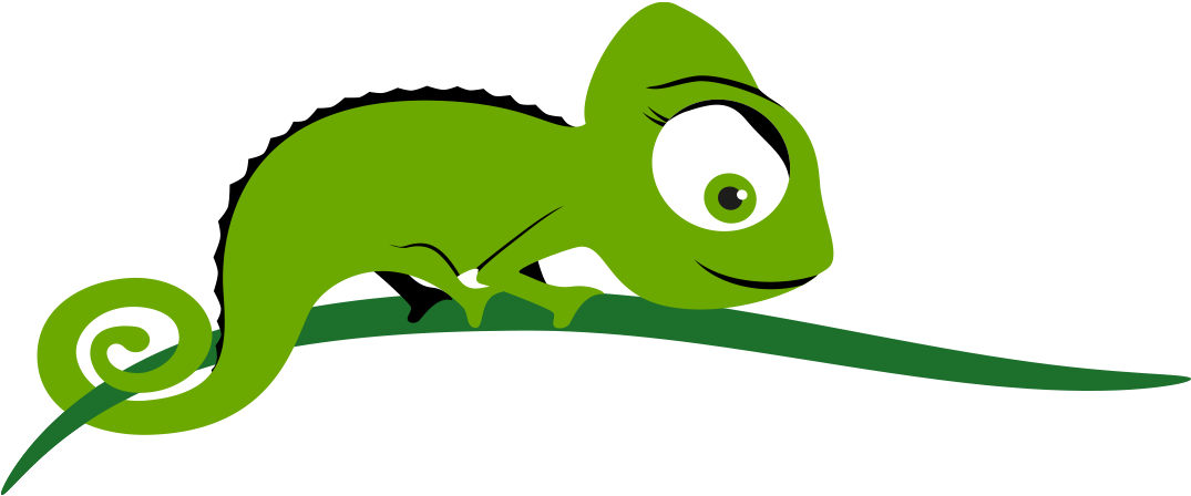 I Have A Client-chameleon Suit - Cartoon (1100x500)
