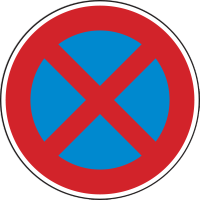 Flach-verkehrszeichen "halteverbot" Aus Hartaluminiumlegierung, - Circle (400x400)