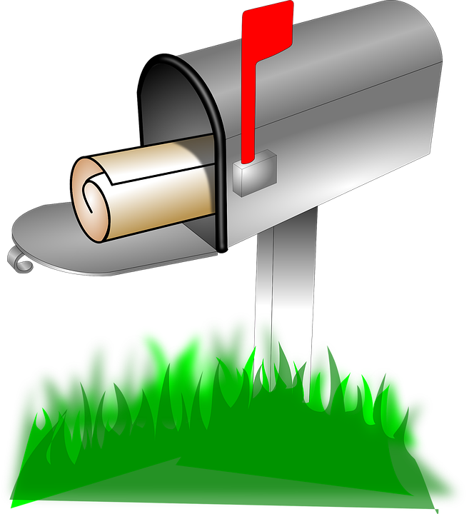 Mail, Box, Icon, Mailbox, Cartoon, Free, Postal, Usps - Mailbox Png (657x720)