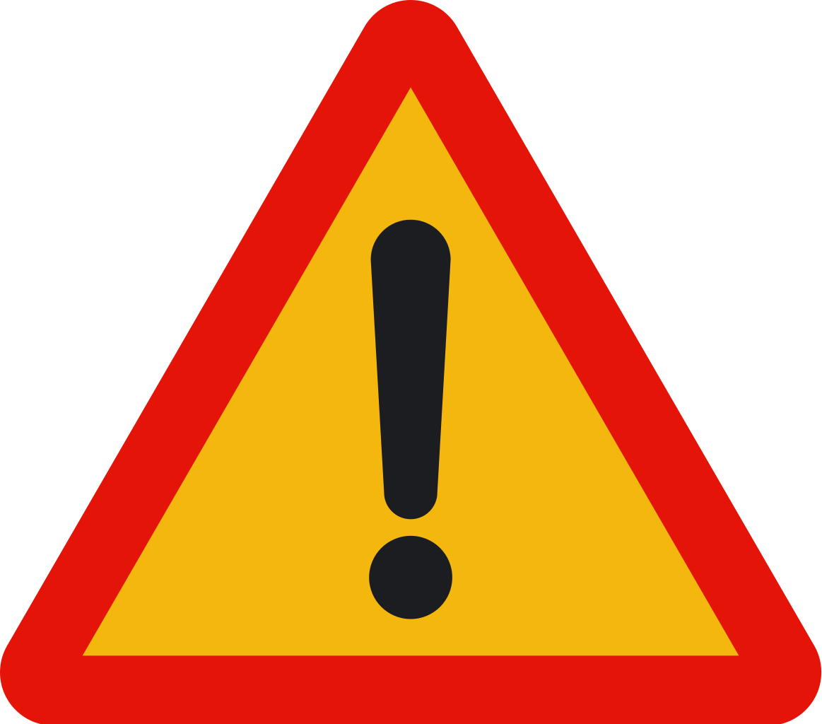 Spain Traffic Signal Tp50 - Road Sign For Danger (1163x1024)