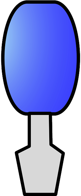 Tool Blue, Cartoon, Tools, Screwdriver, Hardware, Tool - Blue Screwdriver Clipart (320x640)