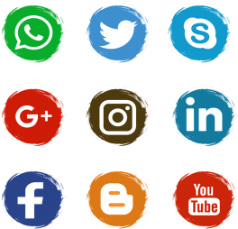 Social Media Icons, Social Media Icons, Facebook, Wattsapp - Youtube (360x360)