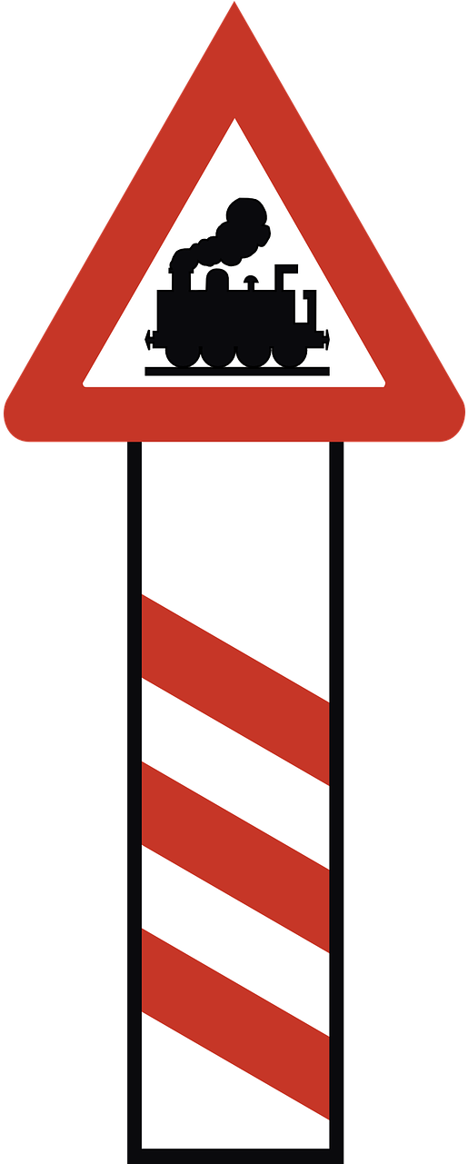 Train Germany Rail Transport Level Crossing Sign - Eisenbahn (640x1280)