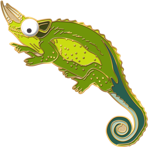 Cameleon Clipart Transparent - Jackson Chameleon Cartoon (600x600)