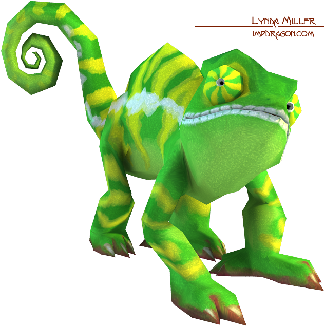 3d Chameleon By Zelink14 - Animal Figure (643x650)