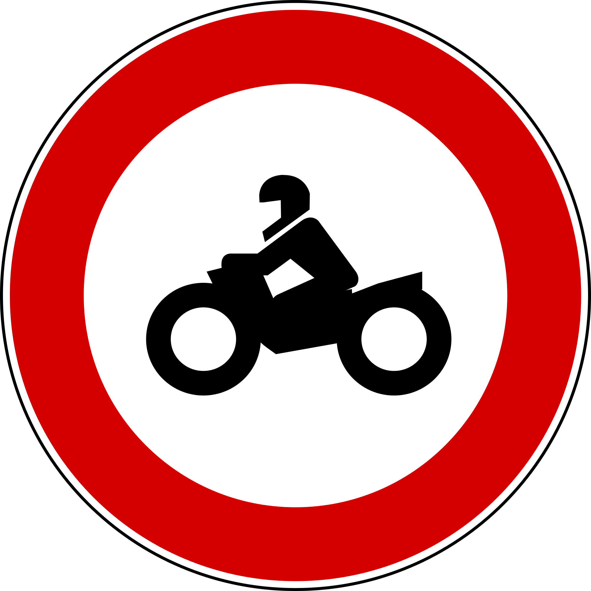 Italian Traffic Signs - No Cars Signs (2000x2000)