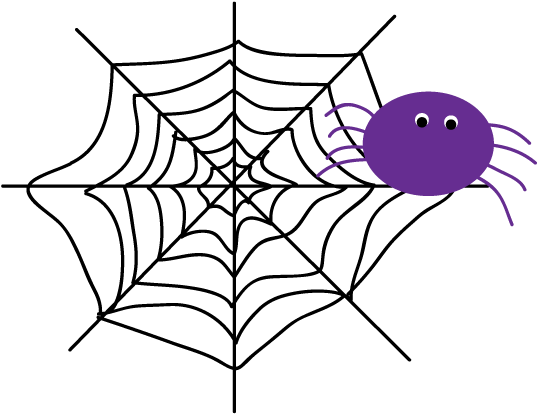 Free Halloween Clip Art Pumpkins, Spiders, Ghosts - Spider Web Png (566x435)